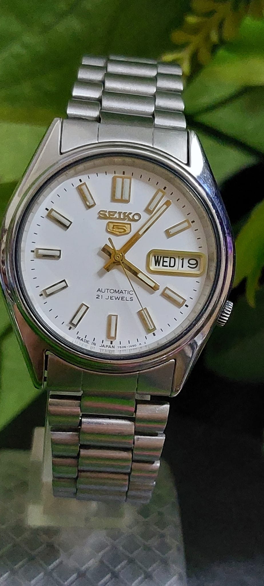 Vintage Seiko 7s26 white dial Japan made Automatic watch for Men