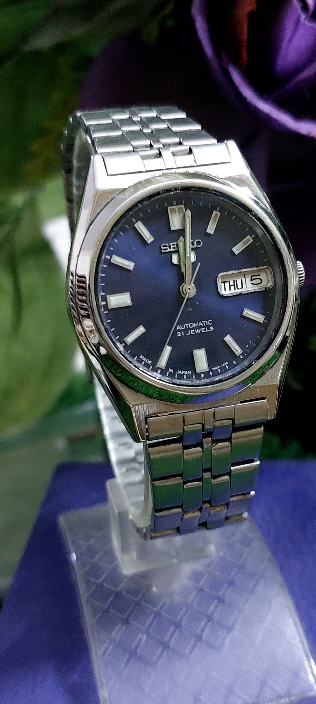Beautiful and Vintage Seiko 5 - 7s26 Blue colour Dial Japan made Automatic watch for Men -