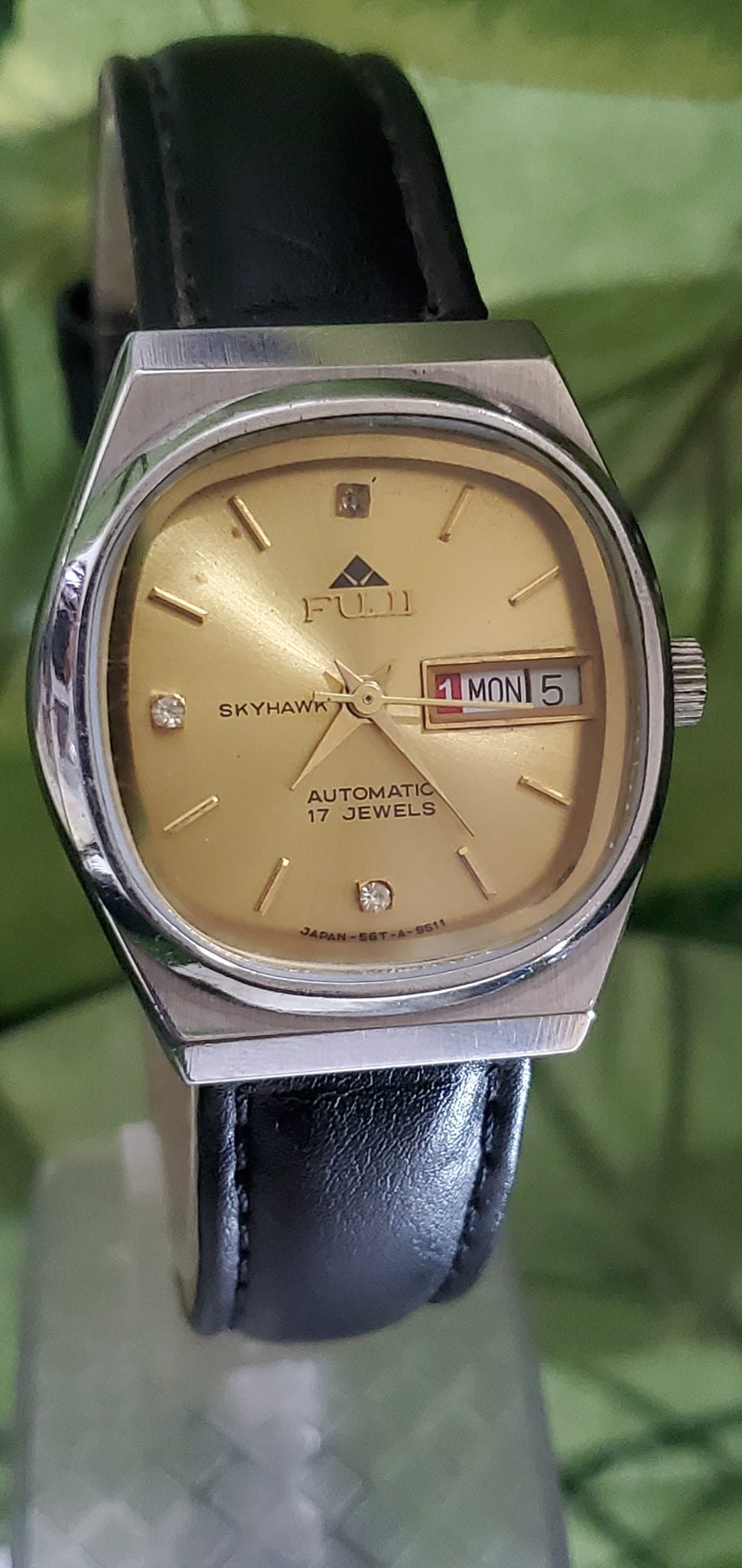 Rare and vintage Fuji Sky Hawk Automatic 17-jewel swiss made ETA 3812 watch for Men's