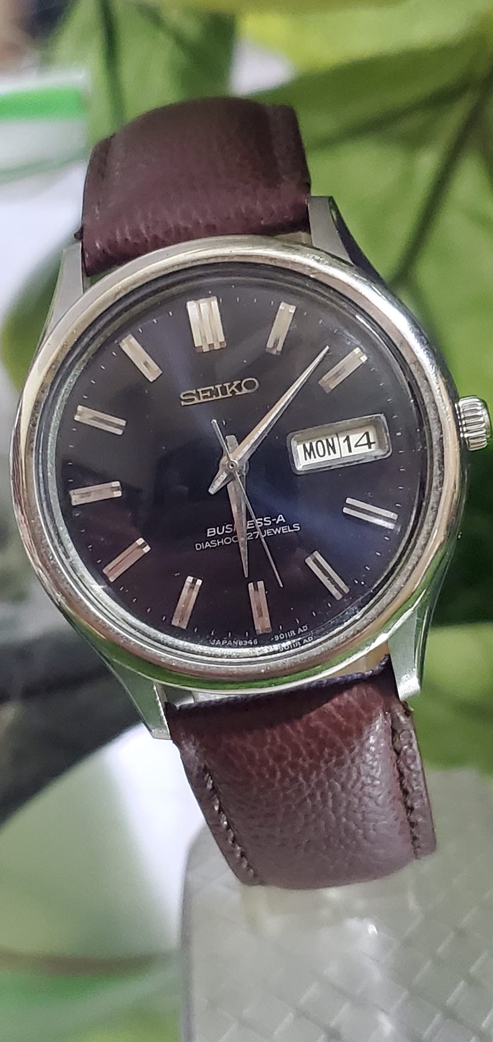Ultra rare 1967 Seiko Business-A Diashock 27 Jewels Automatic 8346-8001 Mens Watch